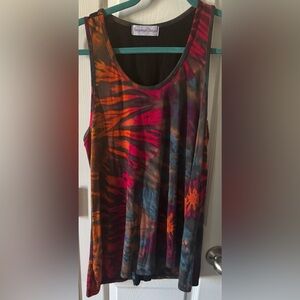 Colorful Tie-Dye Sleeveless Top